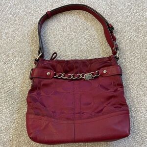 Coach dark red shoulder bag